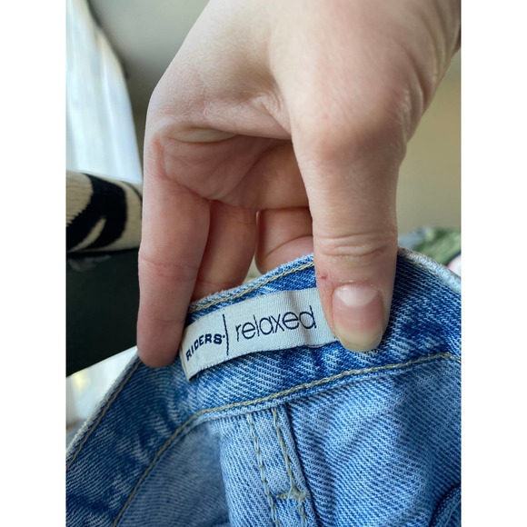 vintage y2k light wash Riders jeans, petite 12 (fits like a 30/31 S) - Picture 10 of 11